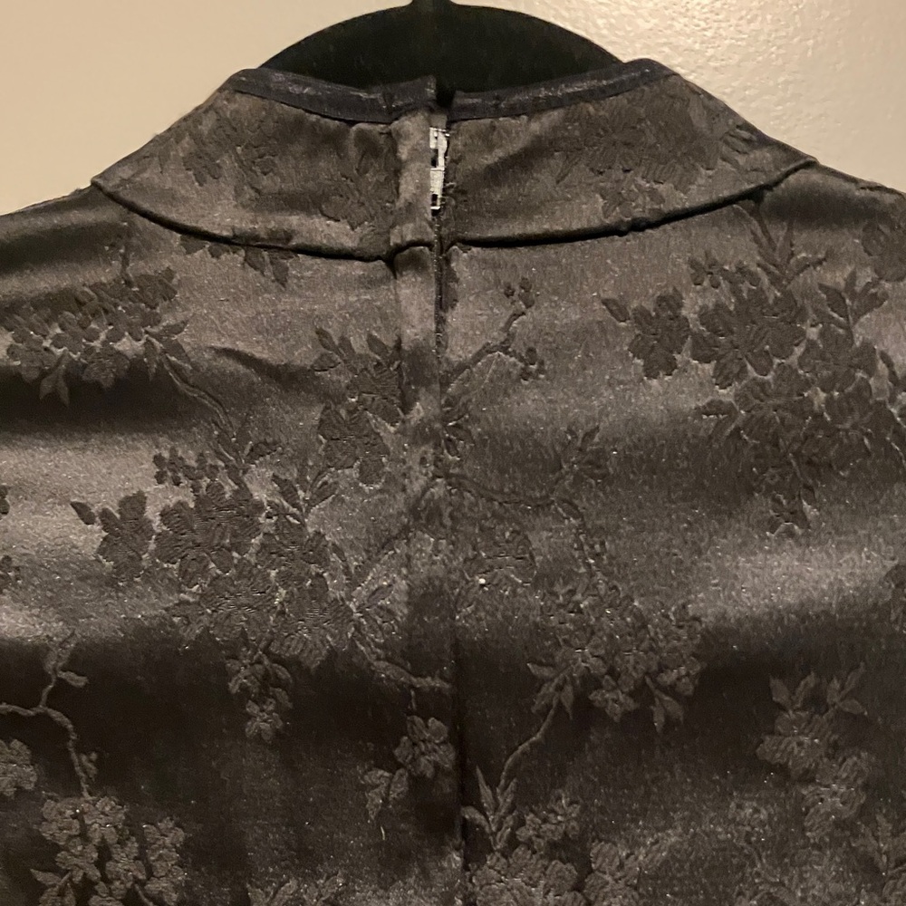 Fire Los Angeles Black Vintage Asian inspired Textured Dress - Picture 5 of 6